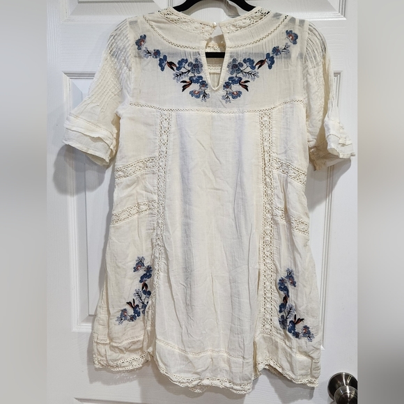 Free People Urban Outfitters Victorian Embroidered Mini Dress size XS - Picture 7 of 11